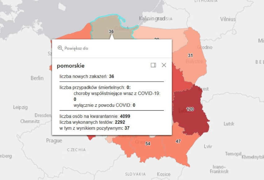 16 września 2021 - powiat sławieński i region - COVID-19