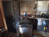 Pożar w domu jednorodzinnym w  Lipnie. Zapaliła się butla gazowa. Poparzony lokator odmówił przewiezienia do szpitala [ZDJĘCIA]