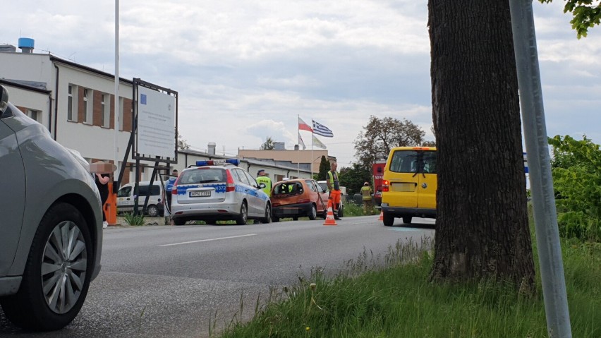 Wypadek na ul. Wojska Polskiego w Pucku - 4 czerwca 2021