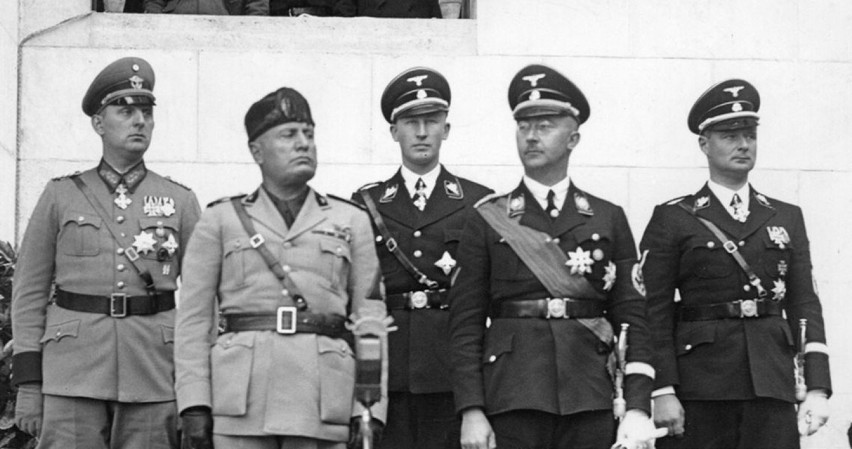Rzym 1937, na zdjęciu od lewej: Kurt Dalüge, Benito...