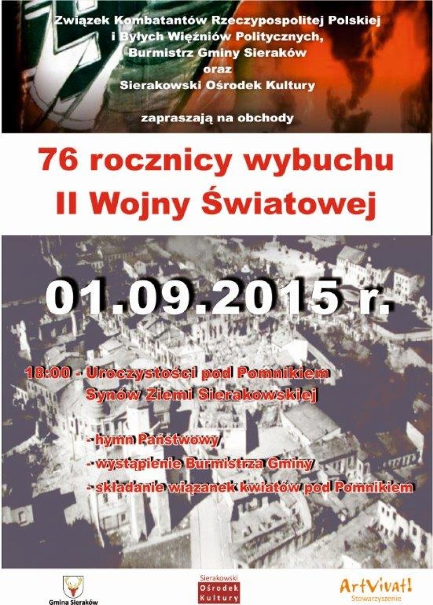 1 września w Sierakowie odbędą się obchody 76. rocznicy...