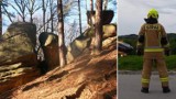 Wypadek w Skamieniałym Mieście w Ciężkowicach, turysta spadł ze skały. Został zabrany śmigłowcem do szpitala