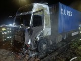 Pożar ciężarówki na autostradzie A1 na MOP Stobiecko Szlacheckie koło Radomska. ZDJĘCIA