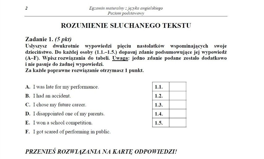 W piątek, 6 maja, maturzyści w całej Polsce piszą egzamin z...