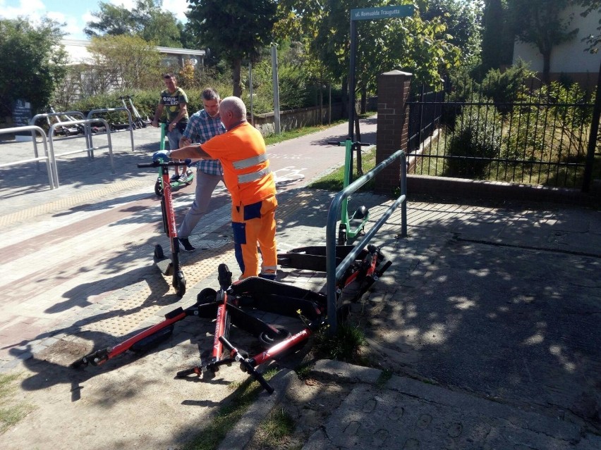 Sopot: Hulajnogi elektryczne znikają z ulic. Wspólna akcja Zarządu Dróg i Zieleni oraz strażników miejskich 