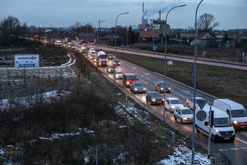 Na skrzyżowaniu ul. Śliwiaka - Trakt Papieski - łącznica...