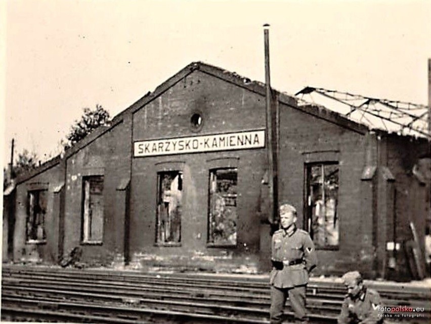 Zniszczenia na stacji kolejowej