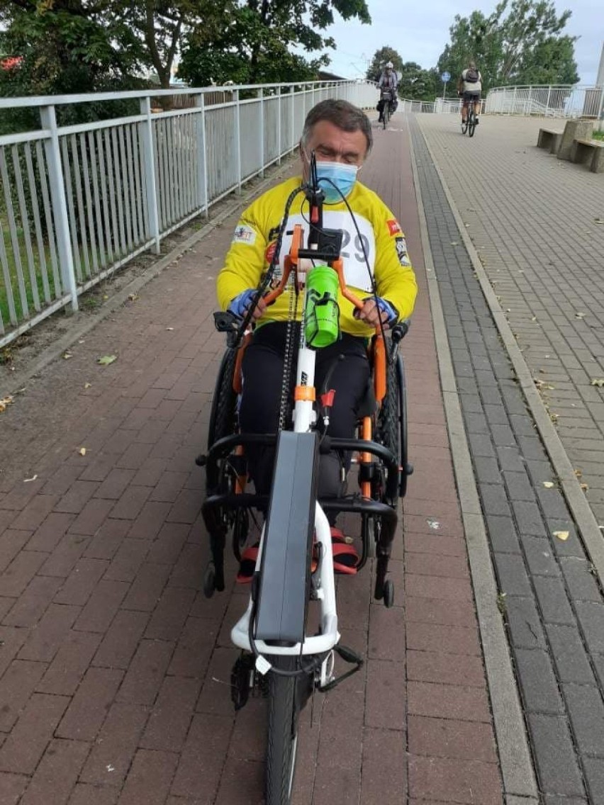 Mieszkaniec Wejherowa na wózku inwalidzkim wystartował w Ostrava City Marathon i Onkobiegu