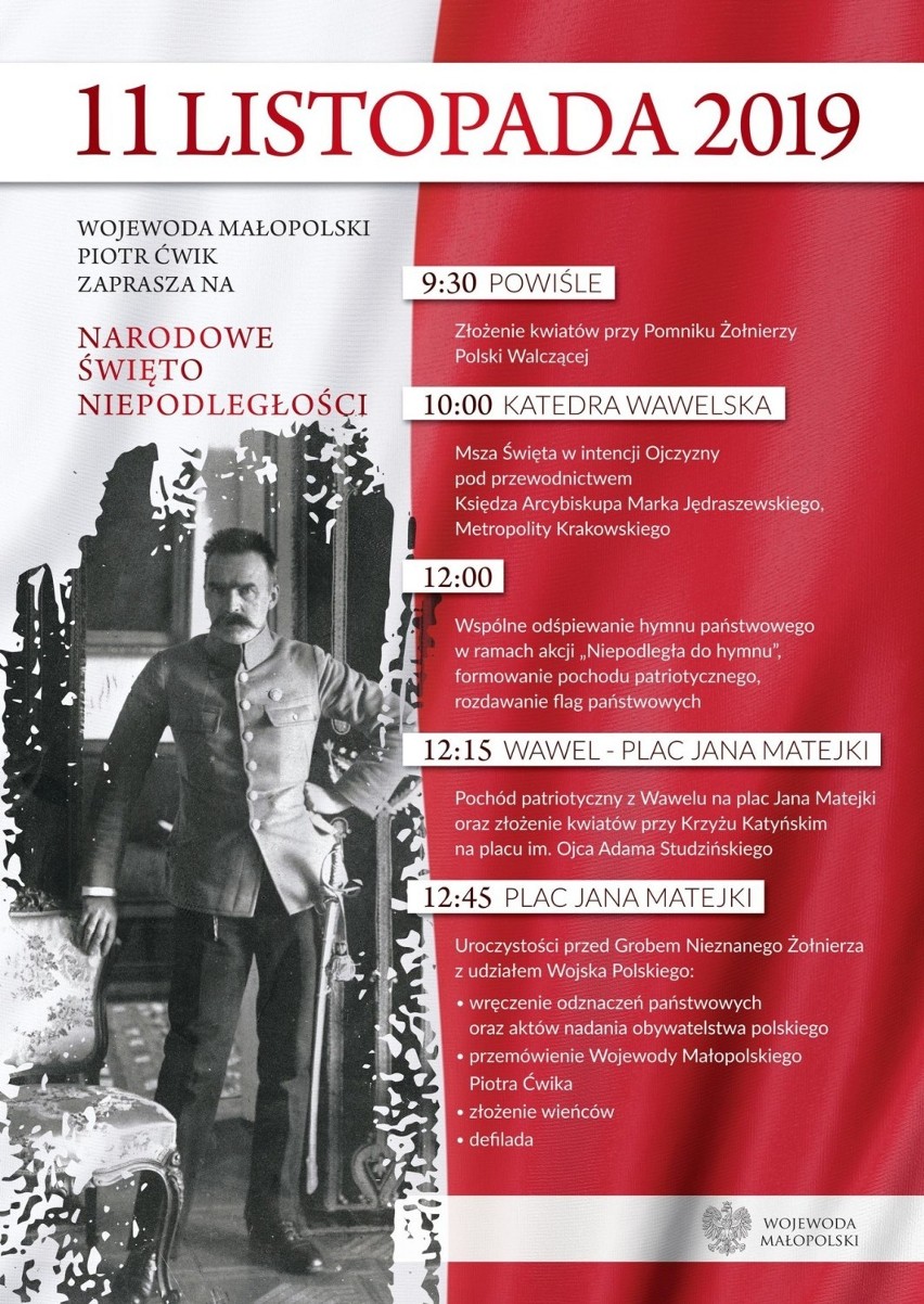 11 listopada w Krakowie. Program Narodowego Świętego Niepodległości 11 11