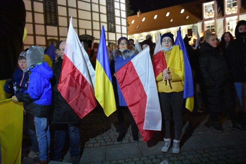 Tak było podczas wiecu poparcia dla Ukrainy w czwartek w...