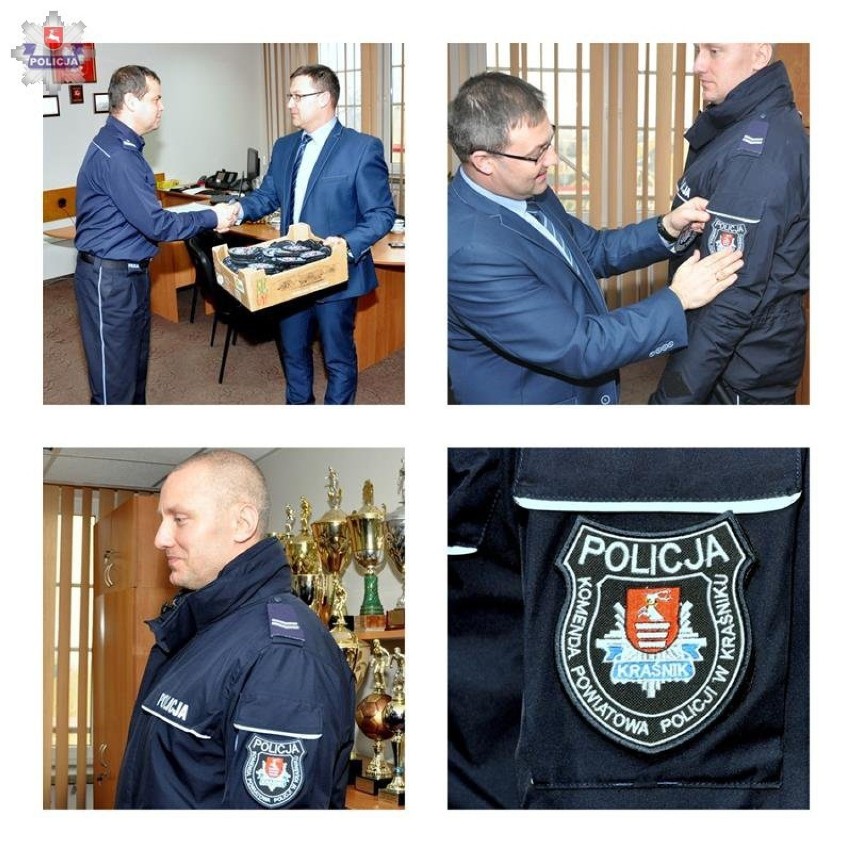 Policjanci z Komendy Powiatowej Policji w Kraśniku na swoich...