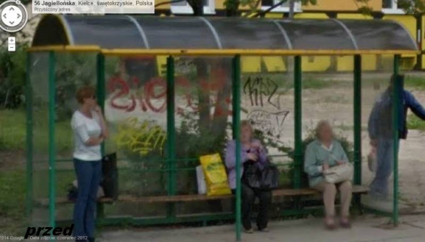 Przystanki w Kielcach zostały pomalowane graffiti