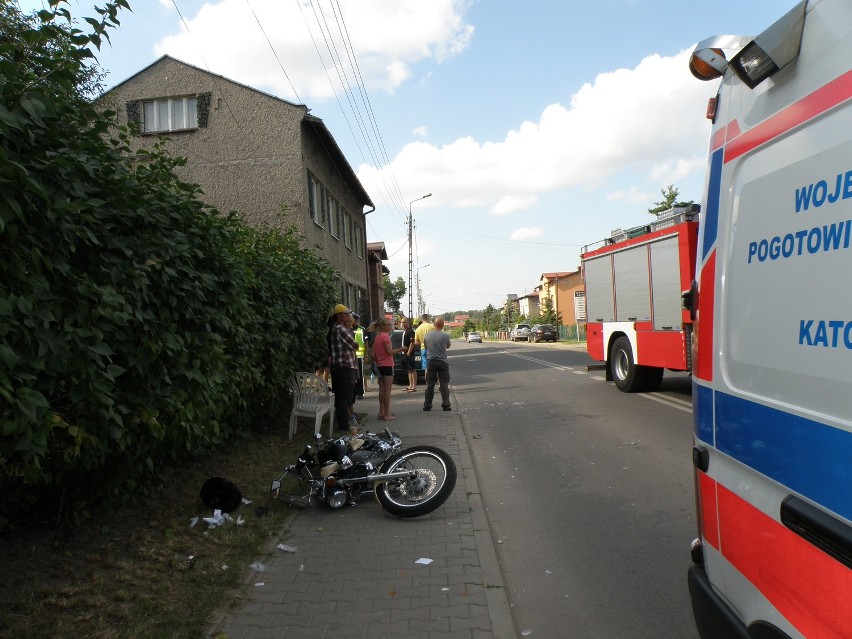 Wypadek motocyklisty w Morgach