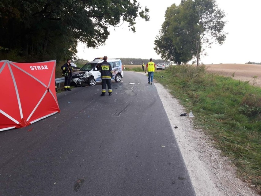 Wypadek w Foluszu, gmina Gąsawa. Nie żyje motocyklista [zdjęcia]