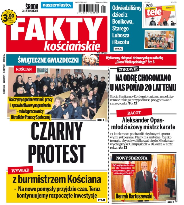 Nowe "Fakty Kościańskie" w sprzedaży od środy 28 listopada