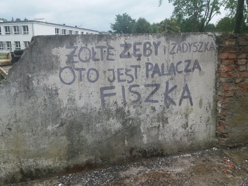 Nietypowy mural ,,zdobi'' ogrodzenie jednej z międzyrzeckich...