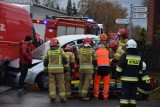 Wypadek w Dzietrznikach. 52-latek kierujący punto trafił do szpitala 