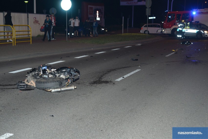 Wypadek na ul. Chopina we Włocławku. Nie żyje 45-letni motocyklista. Policja szuka świadków tragedii 