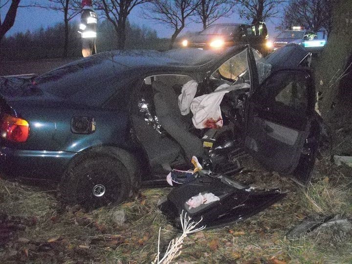 Malechowo: śmiertelny wypadek samochodowy, zginął mieszkaniec okolicy powiatu lęborskiego [ZDJĘCIA]