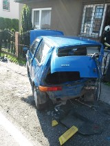 Zderzenie dwóch pojazdów w Kleśniskach ZDJĘCIA