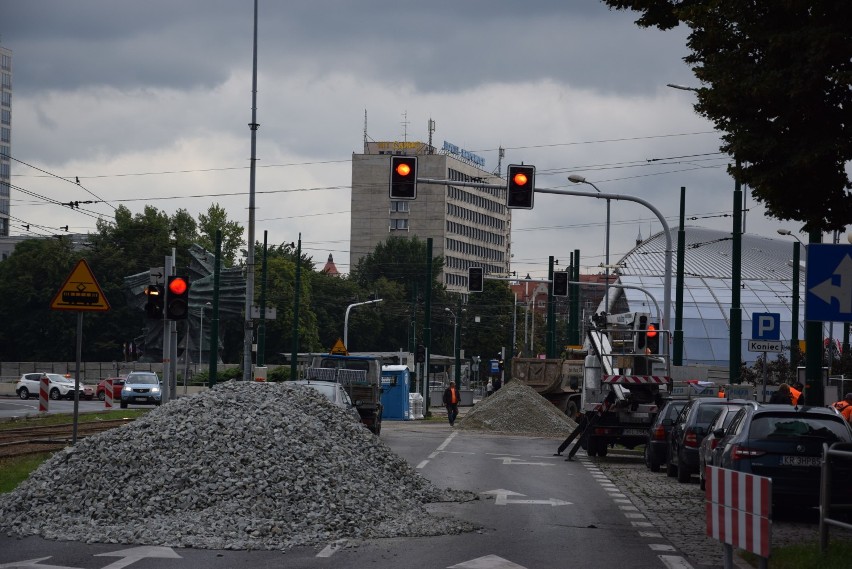 Modernizacja torowiska przy rondzie w Katowicach