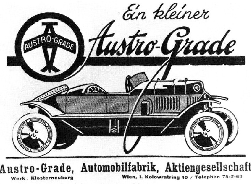 Reklama samochodu firmy Austro-Grade