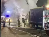 Pożar ciężarówki w Limanowej na DK28. Ulica Krakowska jest  zablokowana. Wyznaczono objazdy 