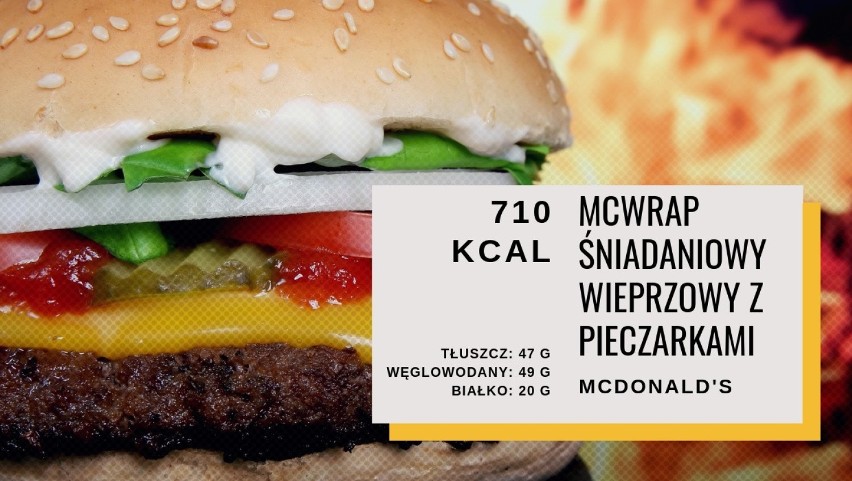 Znajdujący się w ofercie śniadaniowej McDonald's McWrap...