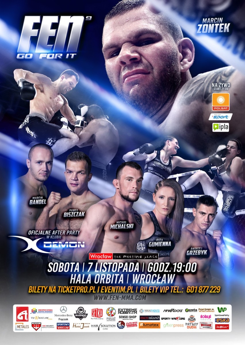Gala MMA i Kickboxingu ''Fight Exclusive Night'' powraca do Wrocławia!  Wielkie emocje w hali Orbita