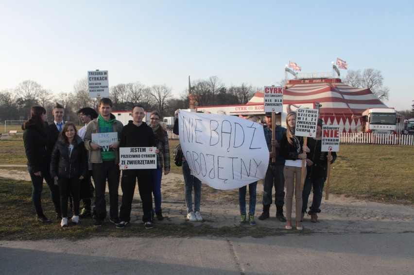 Przyjazna Łapa protestowała pod cyrkiem