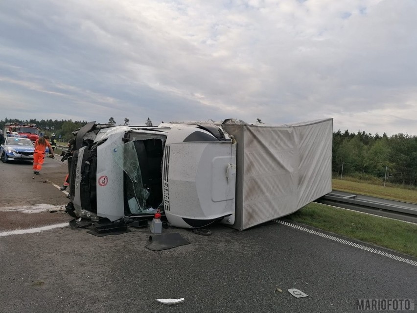 Wypadek na autostradzie A4.