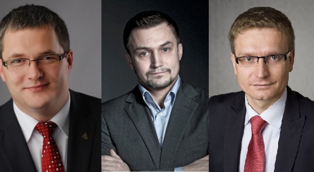Łukasz Komoniewski, Piotr Guział i prezydent Częstochowy - Krzysztof Matyjaszczyk