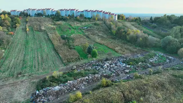 Góra śmieci powstała m.in. z rozebranych domków, altan i garaży