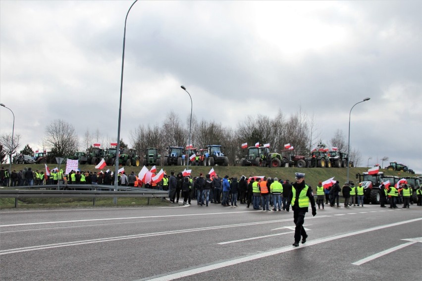 Rolniczy protest w Hrebennem