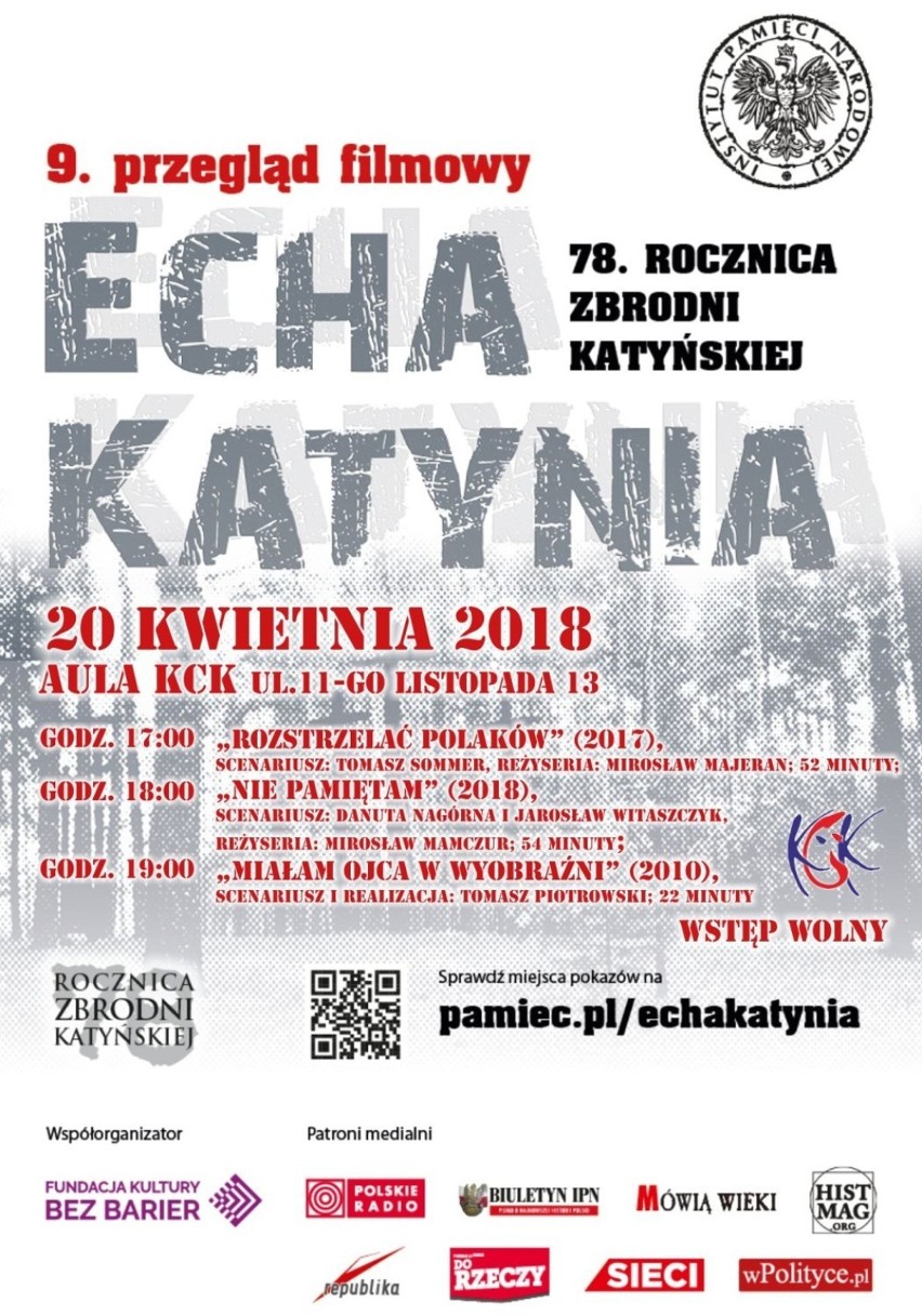9. Przegląd Filmowy Echa Katynia. Kwidzyńskie Centrum Kultury zaprasza na trzy seanse 