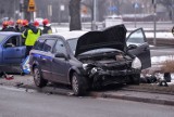 Wypadek na alei Zwycięstwa w Gdańsku. Zderzyły się dwa auta, cztery osoby ranne [zdjęcia,wideo]