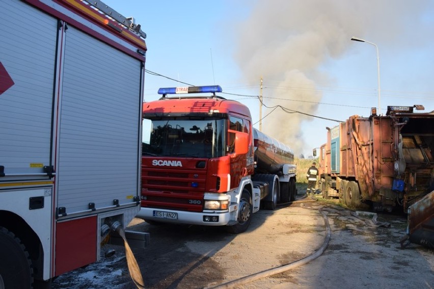 Pożar wysypiska śmieci w Mostkach koło Zduńskiej Woli [ZDJĘCIA I FILM] aktualizacja