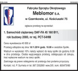 Samochód ciężarowy DAF-FA 45 160 B11- przetarg