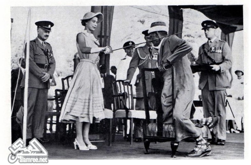 Królowa Elżbieta II z wizytą w Adenie, 1954.