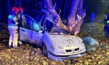 Toruń. Poważny wypadek na Szosie Chełmińskiej. Renault megane uderzyło w drzewo