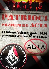 STOP ACTA - manifestacja antyrządowa w Tczewie