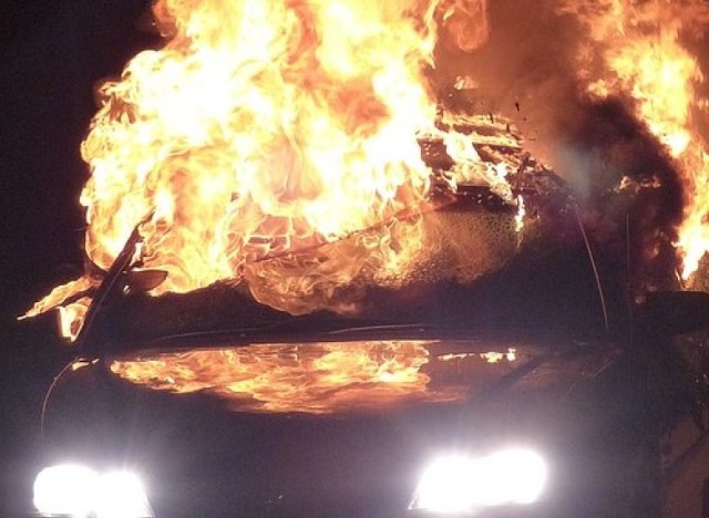 Pożar auta w Jastrzębiu