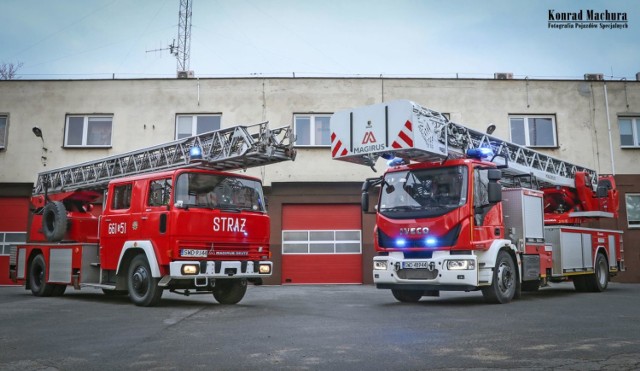 Porównajcie nową i starą drabinę wodzisławskich strażaków