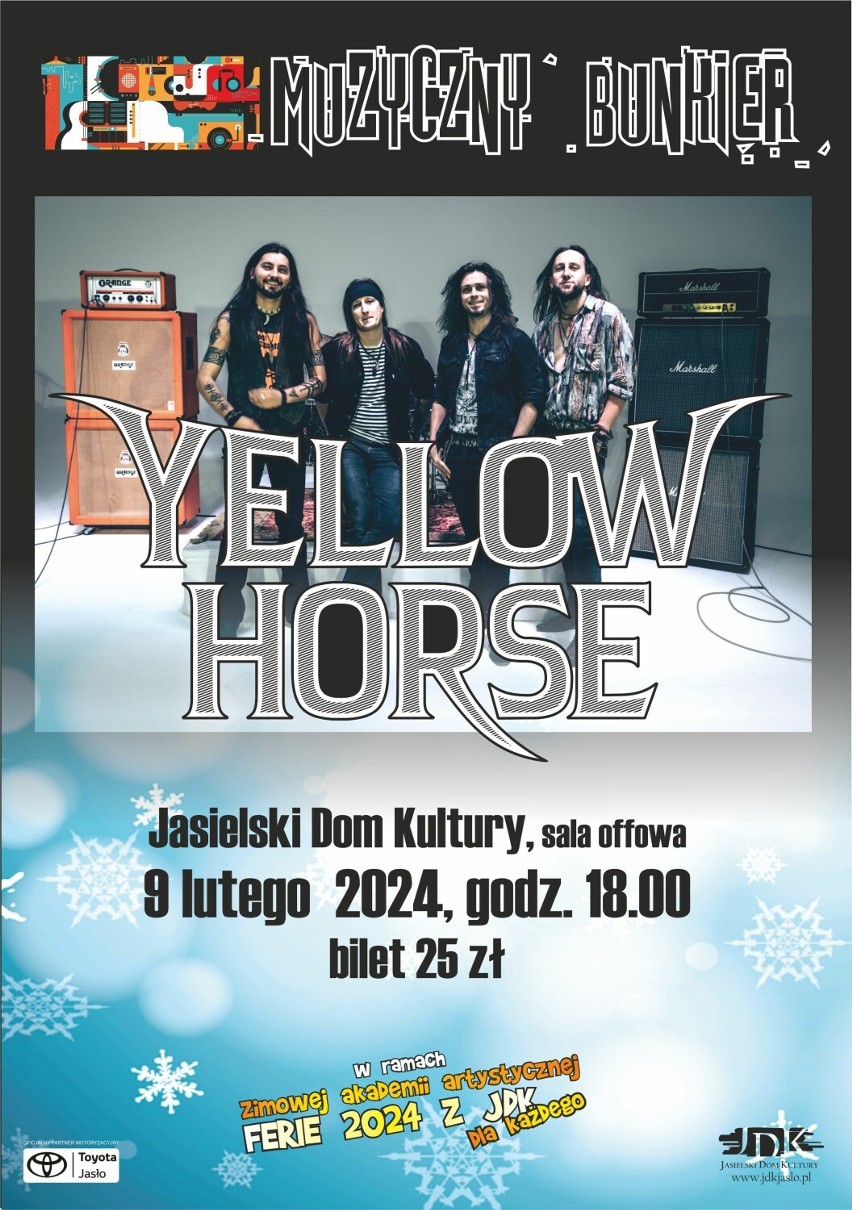 W Muzycznym Bunkrze Jasielskiego Domu Kultury koncert Yellow Horse 