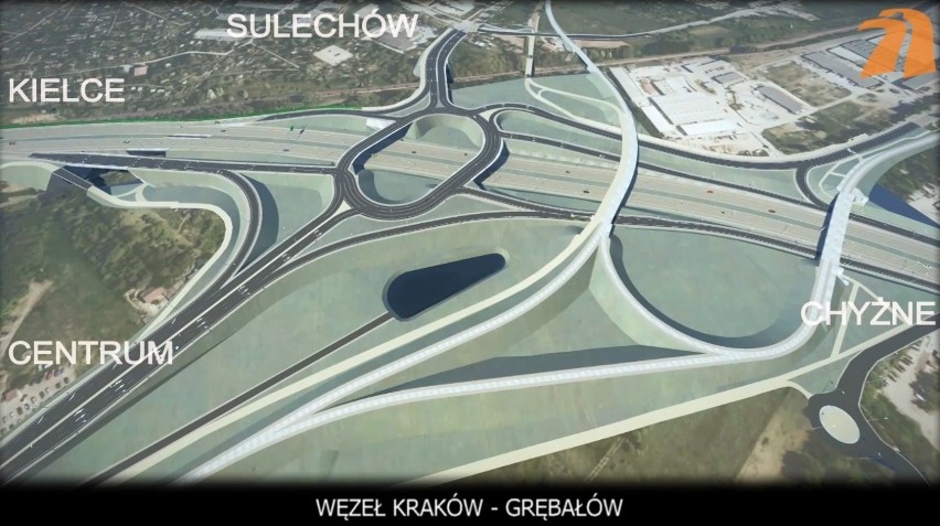 Kraków. Coraz bliżej budowy trasy S7 od granic Krakowa do węzła Widoma. Postęp jest też na innych odcinkach [WIZUALIZACJE]