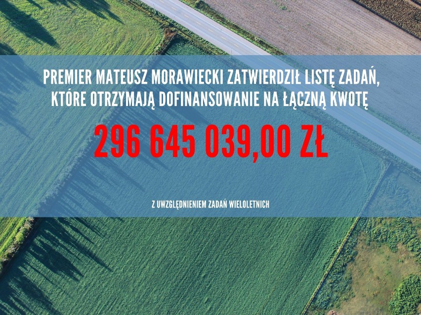 Fundusz Dróg Samorządowych. Po dwie dotacje dla gmin Mokrsko, Wieruszów, Lututów, Łubnice, Nowa Brzeźnica