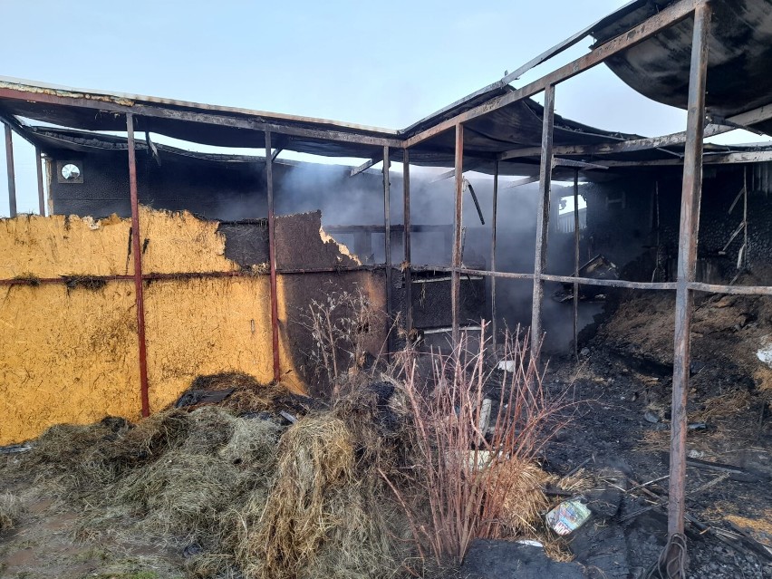 Groźny pożar budynku gospodarczego w Czempiniu