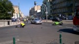 Wypadek na Głogowskiej: Zderzenie motocyklisty z lawetą [ZDJĘCIA]