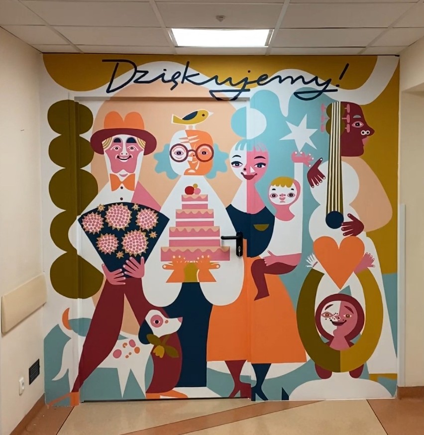 Mural dla chorych na koronawirusa. Nietypowe zlecenie w szpitalu na Wołoskiej 