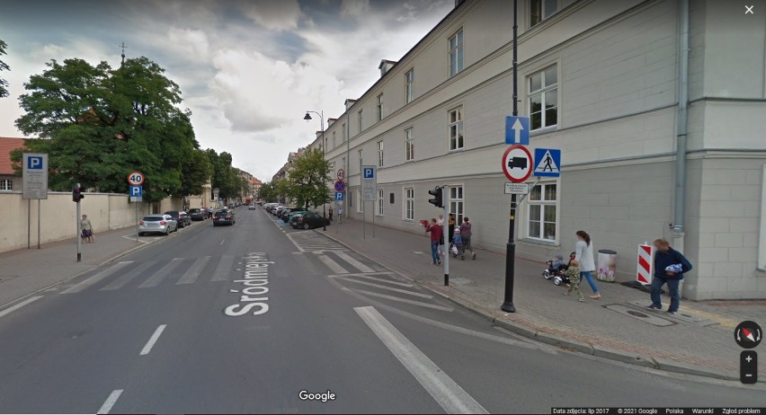 Śródmieście Kalisza w Google Street View